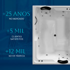 Spa Retangular Lorenza COMPLETO com hidromassagem em acrílico