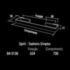 Spirit Toalheiro Simples 700mm Red Gold Zen