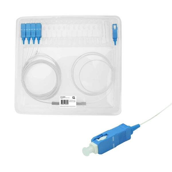 Splitter Óptico Balanceado 0.9mm 1x4 Sc/upc - 1 Metro