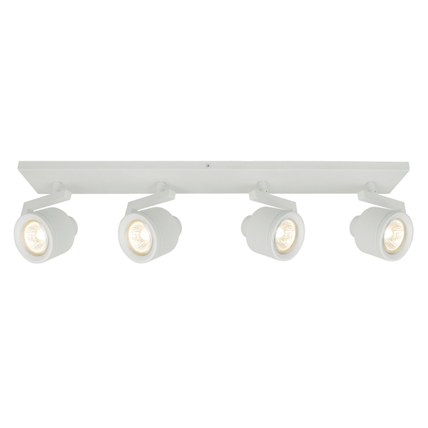 Spot 4 Luzes Metal Branco Ideal Sala De Estar Closet Moderno