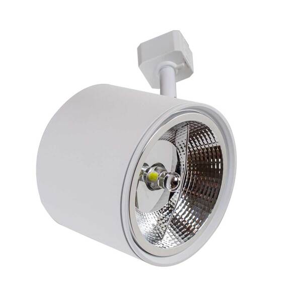 Spot Alumínio Branco Trilho Eletrificado Ztl018 + Led Ar111 B