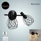 Spot Bar Merone 2Xe14 Metal Preto Fosco Inspire