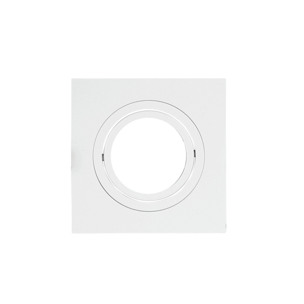 Spot Conecta De Embutir Ar70 Quadrado Plano Branco 13cm Evoled