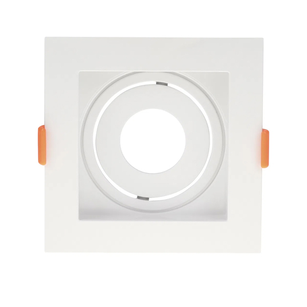 Spot De Embutir Conecta Mr11 Quadrado Recuado Branco 10cm Evo