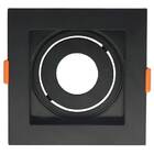 Spot De Embutir Conecta Mr11 Quadrado Recuado Preto 10cm Evol