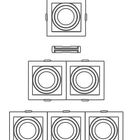 Spot De Embutir Conecta Par 20 Quadrado Recuado Branco 13cm E