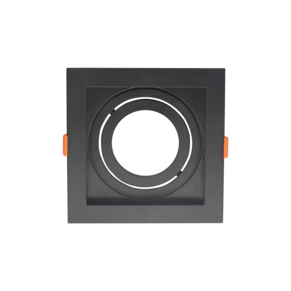 Spot De Embutir Conecta Par 20 Quadrado Recuado Preto 13cm Ev