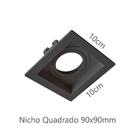 Spot De Embutir Dicroica Quadrado Mr16 Face Recuada Preto