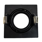 Spot De Embutir Embutido De Teto Mr16 Quadrado Plano Preto