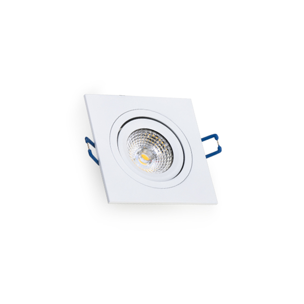 Spot de Embutir GalaxyLed Quadrado Luz Amarela 7W Bivolt