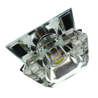 Spot de Embutir LED Diamante Quadrado Cristal Incolor 3W Bivolt