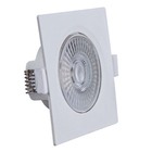 Spot De Embutir Led Quadrado Pp 5w 3000k Luz Amarela Luminári