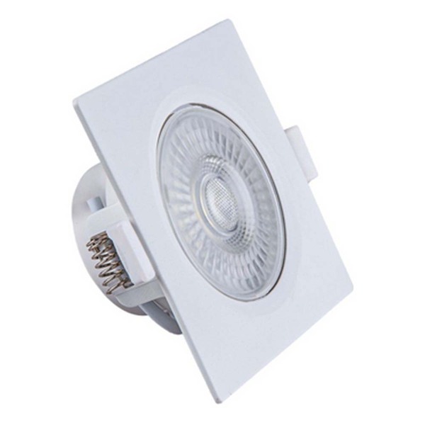 Spot De Embutir Led Quadrado Pp 7w 3000k Luz Amarela Luminári