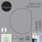 Spot de Embutir LED Redondo 3W Luz Branca Inspire