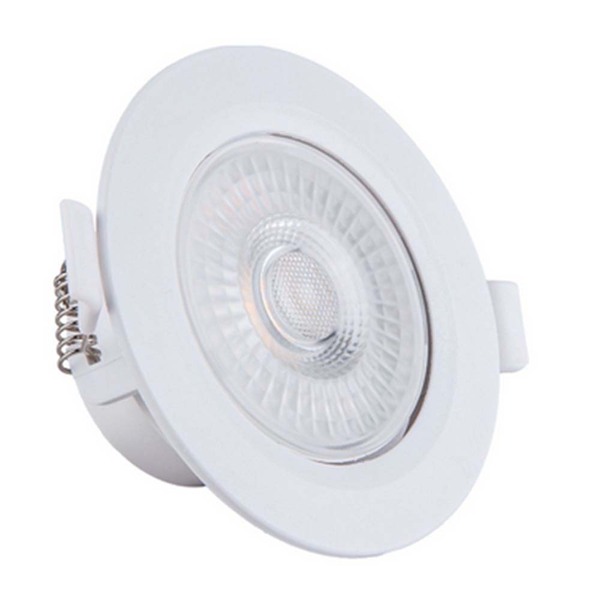 Spot De Embutir Led Redondo Pp 7w 4000k Luz Amarela Luminária