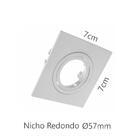 Spot De Embutir Mini Dicroica Quadrado Mr11 Plana Branco