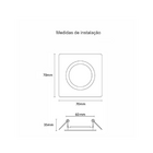 Spot De Embutir Mini Dicroica Quadrado Mr11 Plana Branco