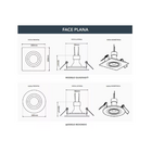 Spot De Embutir Mini Dicroica Quadrado Mr11 Plana Branco