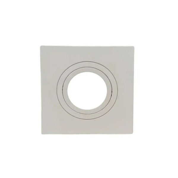 Spot De Embutir Mr16 Dicroica Quadrado Plano Branco 10cm
