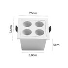 Spot De Embutir Nordecor Downlight Powerus Led Alto Irc 90 8w