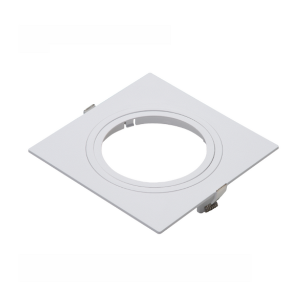 Spot De Embutir Pix Quadrado Plano Par 20 Direcionável Branco