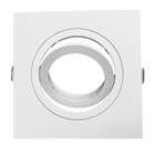 Spot De Embutir Pix Quadrado Plano Par 20 Direcionável Branco