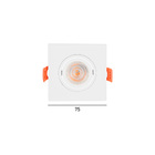 Spot De Embutir Plano Mbled Para 1 Lâmpada Mr11 Quadrado Bran