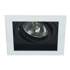 Spot de Embutir NS7111P Bella Quadrado Alumínio Branco/Preto 1 Lamp Bivolt