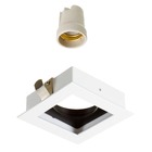 Spot de Embutir Metal Técnica Quadrado Alumínio Branco/Preto 50W Bivolt