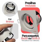 Spot De Embutir Quadrado Branco Foco Orbital 360° Alumínio