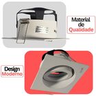 Spot De Embutir Quadrado Branco Foco Orbital 360° Alumínio