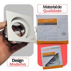 Spot De Embutir Quadrado Branco Foco Orbital 360° Alumínio