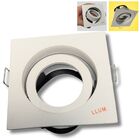 Spot De Embutir Quadrado Branco Foco Orbital 360° Alumínio