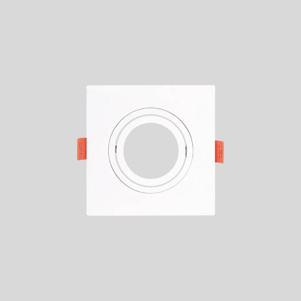 Spot De Embutir Quadrado Branco Par30 E27 Direcionável Plano