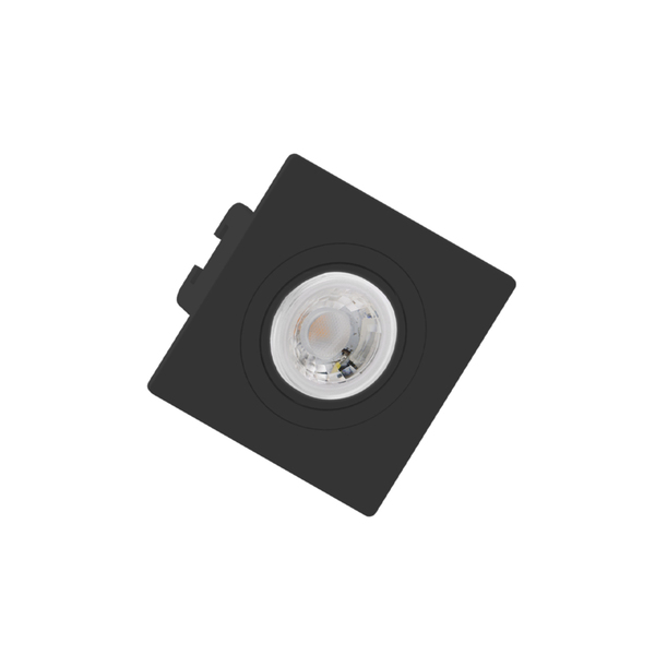 Spot de Embutir Quadrado Mini Dicroica Preto Save Energy