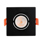 Spot De Embutir Quadrado Preto Para Lâmpada Dicroica Mr16