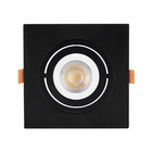 Spot De Embutir Quadrado Preto Para Lâmpada Par20