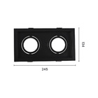 Spot De Embutir Recuado Astraled Berenices Para 2 Lâmpadas Pa