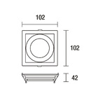 Spot De Embutir Recuado Blumenau Clean Para Lâmpada Mr16 Gu10