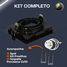 Spot De Embutir Recuado Direcionável Quadrado Para Lâmpada Di