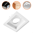 Spot De Embutir Recuado Direcionável Quadrado Para Lâmpada Di