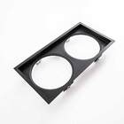 Spot De Embutir Recuado Duplo Fit Click Alumínio Preto P/ 2xa