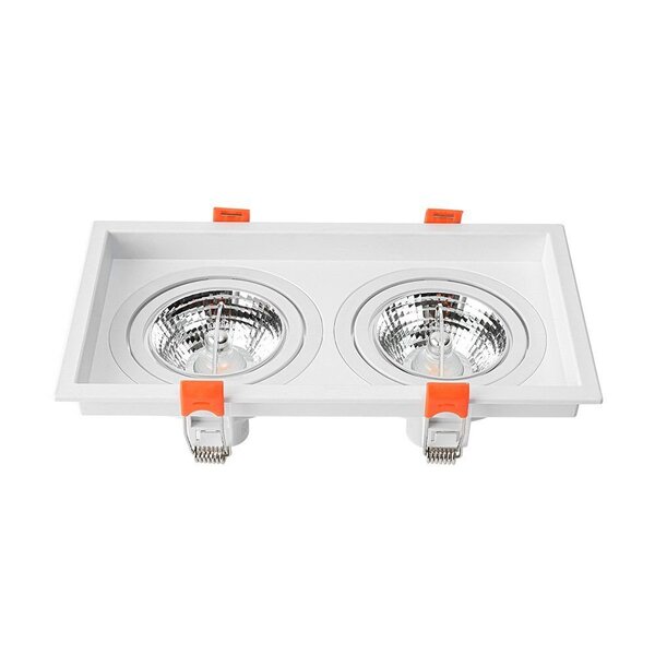 Spot De Embutir Recuado Nordecor Loyo Para 2 Lâmpadas Ar70 Gu