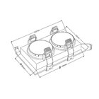 Spot De Embutir Recuado Nordecor Loyo Para 2 Lâmpadas Gu10 Mr