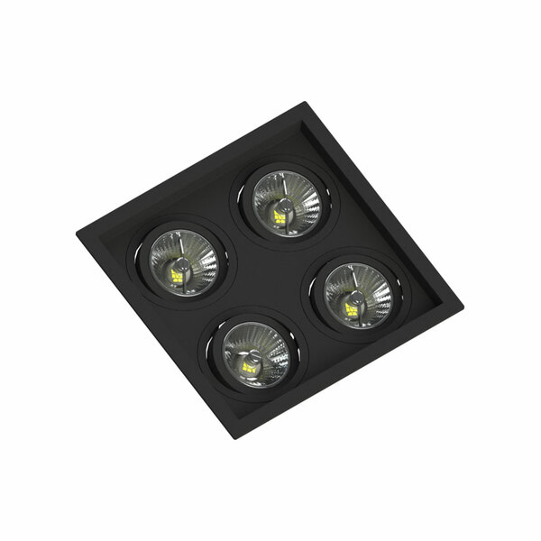 Spot de Embutir Recuado Preto 4L AR70 Save Energy