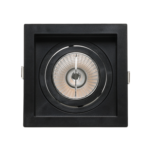 Spot de Embutir Recuado Quadrado AR70 Preto Save Energy