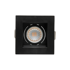 Spot de Embutir Recuado Quadrado Mini Dicroica Preto Save Energy