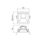 Spot De Embutir Recuado Stella Square Angle 25° Mr16 Gu10 Qua