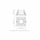 Spot De Embutir Recuado Stella Square Par 20 E27 Quadrado Biv