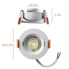 Spot de Embutir Redondo Com LED Luz Branca 3W Easy LLUM Bronzearte Bivolt